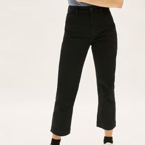 NWT Everlane The Straight-Leg Crop 00 Regular / Black